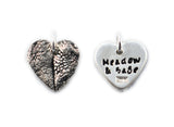 2 DOGs Partial Nose Prints Silver Pendant Necklace