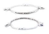 Medical Alert ID Bracelet - Women, Teens and Children's Sterling Silver Bracelet