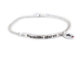 Medical Alert ID Bracelet - Women, Teens and Children's Sterling Silver Bracelet
