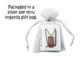 Bronze Dog Tag Fingerprint Pendant Necklace