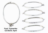Medical Alert ID Anklet - Dangling charms in the front