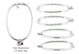Medical Alert ID Anklet - Dangling charms in the front