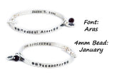 Sterling Silver Medical Alert ID Bracelet Custom Made - Women and Teens Bracelet