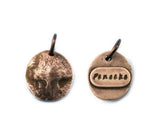 Bronze Cat Nose Print Pendant on a Necklace - Your Pet's Actual Nose Print - Cat Nose Print Jewelry