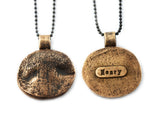 Your Dog's 3D Bronze Nose Print Pendant on a Keychain or Necklace