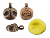 Your Dog's 3D Bronze Nose Print Pendant on a Keychain or Necklace