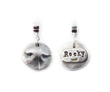 Silver Cat Nose Print Pendant Charm - Your Cat's ACTUAL nose print in sterling silver