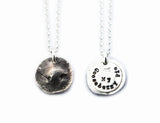 Silver Cat Nose Print Pendant Necklace - Your Cat's ACTUAL nose print in PURE silver