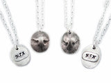 Silver Cat Nose Print Pendant Necklace - Your Cat's ACTUAL nose print in PURE silver