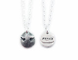 Silver Cat Nose Print Pendant Necklace - Your Cat's ACTUAL nose print in PURE silver