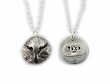 Silver Cat Nose Print Pendant Necklace - Your Cat's ACTUAL nose print in PURE silver