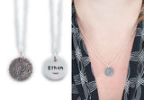Silver Fingerprint Necklace - Wedding Gift, couple's gift, a parent's fingerprint