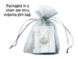 Actual Writing Signature and Fingerprint on a Bordered Circle Shaped Silver Pendant - No Darkening