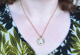 24k Gold Plated Fingerprint Necklace with Name & With or Without Birthstone