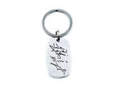 Single Sided Actual HANDWRITING Dog Tag Necklace - gift for him