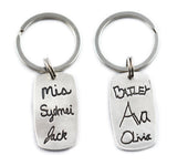 Double Sided Actual HANDWRITING Dog Tag Necklace - gift for him