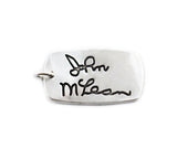 Single Sided Actual HANDWRITING Dog Tag Necklace - gift for him