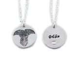 Dog Nose Print Pendant necklace / keychain - Pet Memorial Jewelry, Nose Print Jewelry