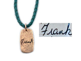 Actual HANDWRITING Memorial Jewelry - Bronze Pendant
