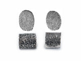 Fingerprint Necklace, Fingerprint Bead using an ink print - Memorial fingerprint jewelry