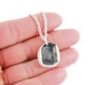 Fingerprint Jewelry, Fingerprint Necklace, Pebble Fingerprint Pendant - Mom Gift, Memorial Pendant