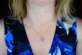 Small Teardrop Fingerprint Necklace - Mom Gift, Grandmother gift, Memorial Pendant