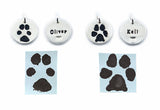 Small Silver Cat or Dog Paw Print Necklace - Paw Print Jewelry