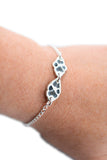 Cat or Dog Paw Print Cut Out Bracelet - Silver Paw Print Pendant made from a Picture