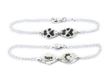 Cat or Dog Paw Print Cut Out Bracelet - Silver Paw Print Pendant made from a Picture