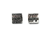 Fingerprint Necklace, Fingerprint Bead using an ink print - Memorial fingerprint jewelry