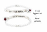 Medical Alert ID Bracelet - Women, Teens and Children's Sterling Silver Bracelet