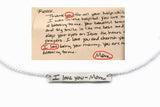 Actual Writing Signature Single Sided on a Silver Necklace