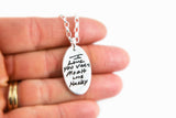 Actual Writing Signature and Fingerprint on a Silver Oval Shape Pendant