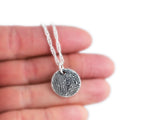Silver Fingerprint Necklace - Wedding Gift, couple's gift, a parent's fingerprint