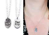 Small Oval Fingerprint Necklace