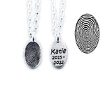 Small Oval Fingerprint Necklace