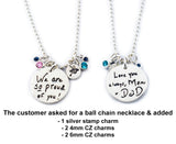 Your Loved One's Actual Handwriting on a Double Sided Silver Circle Shape Pendant