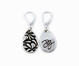 Handwriting Earrings - Teardrop Shape