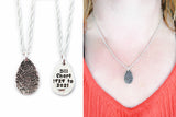 Small Tear Drop Fingerprint Necklace