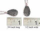 Small Tear Drop Fingerprint and Handwriting Necklace