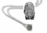 Fingerprint Necklace, Fingerprint Bead using an ink print - Memorial fingerprint jewelry