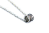 Fingerprint Necklace, Fingerprint Bead using an ink print - Memorial fingerprint jewelry
