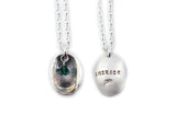 Fingerprint Jewelry, Fingerprint Necklace, Fingerprint Pendant with birthstone bead - Mom Gift