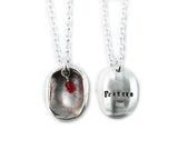 Fingerprint Jewelry, Fingerprint Necklace, Fingerprint Pendant with birthstone bead - Mom Gift