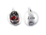 Fingerprint Jewelry, Fingerprint Necklace, Fingerprint Pendant with birthstone bead - Mom Gift