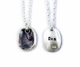 Fingerprint Jewelry, Fingerprint Necklace, Fingerprint Pendant with birthstone bead - Mom Gift