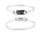 Fingerprint Tension Sterling Silver Bracelet - Memorial fingerprint jewelry