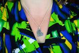 Fingerprint Necklace with Name & Birthstone