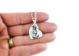 Silver Fingerprint Necklace - Memorial Jewelry, Couple's gift, Parent Gift
