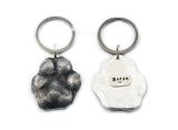 3D Silver Paw Print Necklace - YOUR Cat or small Dog's Actual Paw Print